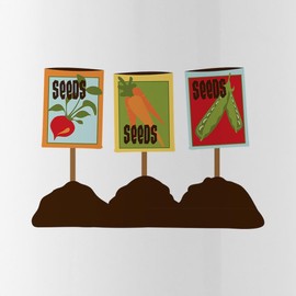 CafePress Garden Seeds Water Bottle 1.0L (34 oz) Stainless Steel Water Bottle