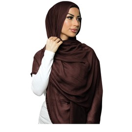 Txameru Women's Hijab Viscose Hijab for Women Muslim Cotton Hijab Fashion Hijab Scarf (Coffee)