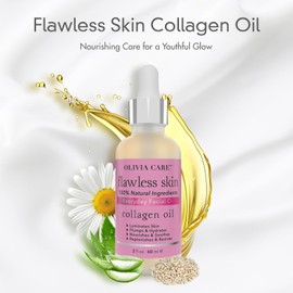 Olivia Care Collagen Facial Oil - Perfect Essentials 100% Natural.Nourishing, regenerating and hydrating Suitable for all skin types 2 fl oz (collagen) Jojoba / 올리비아 케어 콜라겐 페이셜 오일 - 완벽한 에센셜 100% 천연. 영양 공급 재생 및 수분 보충 모든 피부 타입에 적합 2 floz (콜라겐) Jojoba