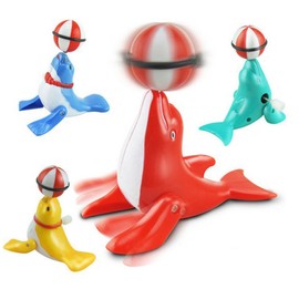 WOONEKY 4pcs Adorable Seal Wind-up Toys Clockwork Walking Toys for Boy Girl Interactive Play and Room Safe and Fun for Toddlers Random Colors