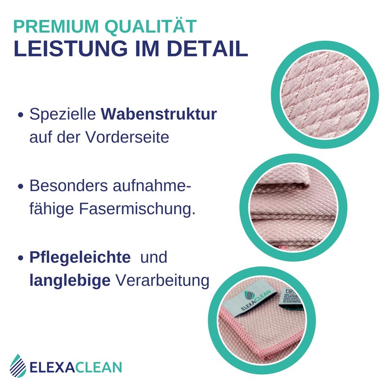 Elexaclean Streak-free, Premium Microfibre Window/Windscreen Cloth (60 x 40 cm),