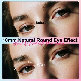 Self Adhesive Lashes False Eyelashes - Update More Stronger 12mm Natural Cat Eye Pre-glued Fake Lashes Press on Lashes Waterproof Gluess Wispy No Glue Needed Reusable Strip Lashes by EMEDA(14mm 6D47)