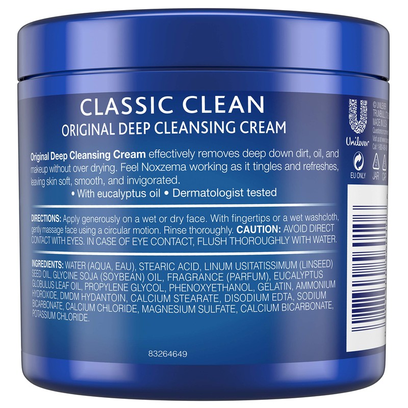 Noxzema Classic Clean Cleanser, Original Deep Cleansing, 12 oz