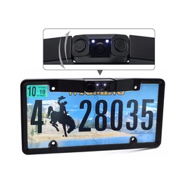 IP67 License Plate Backup Camera, License Plate Parking Sensor Rearview Reverse Backup Camera Connected with Any Rearview Monitor and Display Used to Reduce Accident wear
