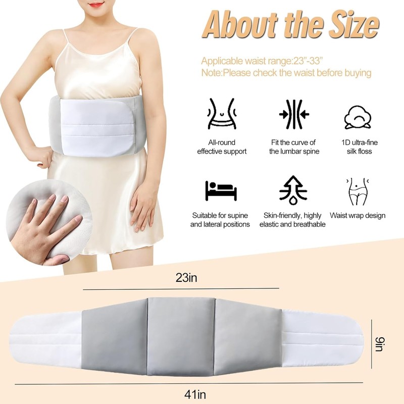 Lumbar Support Pillow for Office Chair & Sleeping, Wrap Around