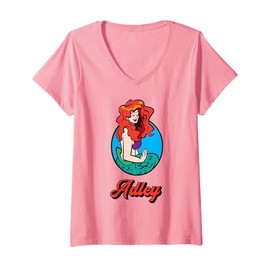 Womens Adley Merch Unicorn Design V-Neck T-Shirt