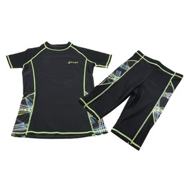SPYMINNPOO Traje de Baño de 2 Piezas, Pantalones Cortos y Camisa Natación Clásico Secado Rápido para Surf, Nadar Diario, Snorkel (L)