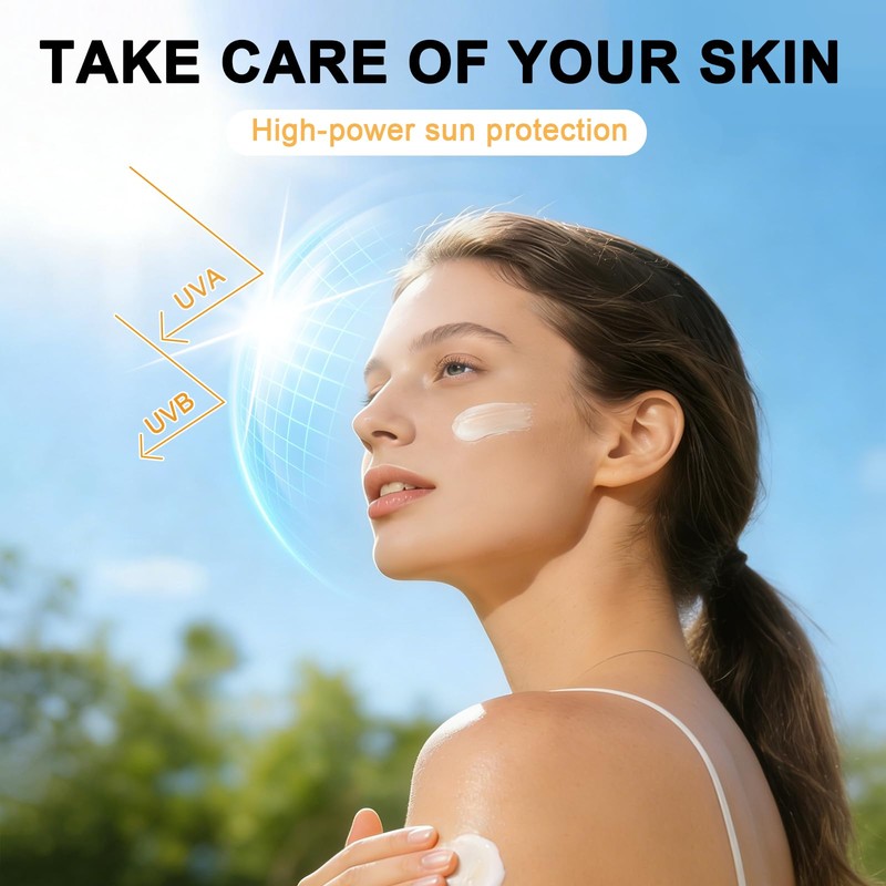 60PCS Travel Size Sunscreen SPF50+ PA+++ - Lightweight & Non-Greasy