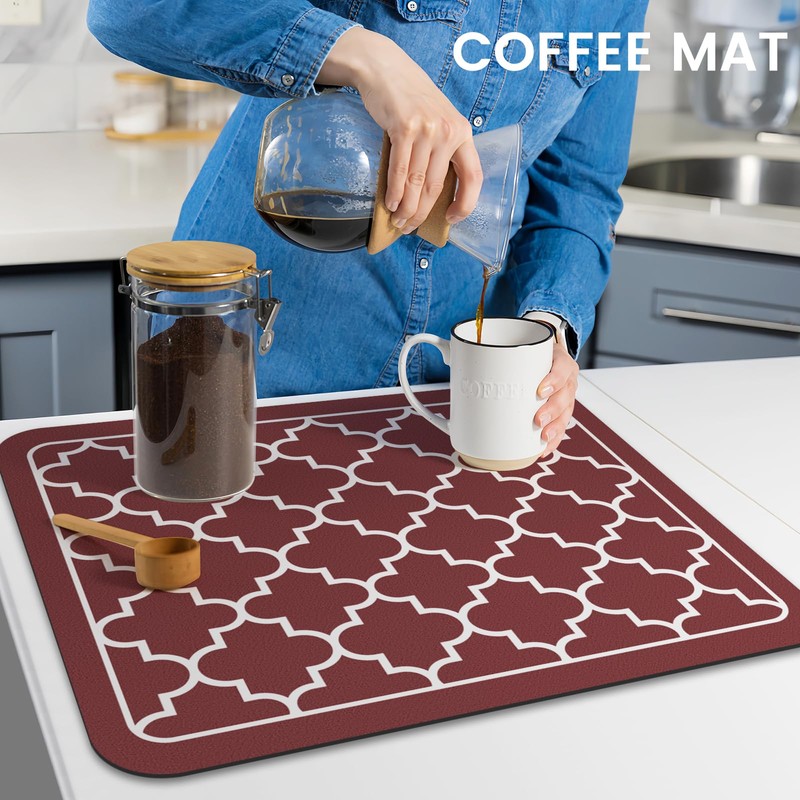 WISELIFE Dish Drying Mat Super Absorbent Drying Mat Large Dish