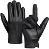 GSG SINCE 1998 Mens Chrome-free Leather Gloves Winter Touchscreen Sheepskin