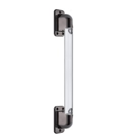 RecPro RV Entry Door Acrylic Grab/Assist Handle | Black | 7000-3 | Straight Bar Style Entry Assist Handle | Assist Rail Replacement (Non-Lighted)