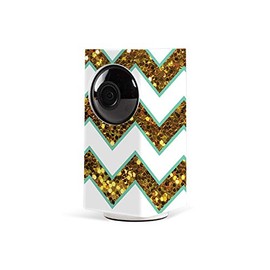 MightySkins Skin Compatible with Wyze Cam Pan - Glitzy Chevron | Protective, Durable, and Unique Vinyl Decal wrap Cover | Easy to Apply, Remove, and Change Styles | Made in The USA