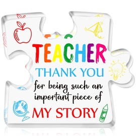 Teacher Gifts – Acrylic Teacher Appreciation Gift for Women Men – Thank You Gift from Students – End of Year or Retirement Keepsake for Classroom or Office Decor