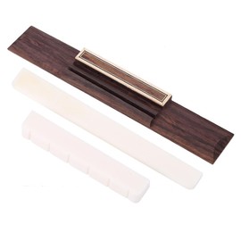 Guitar bridge acoustic, bridge guitar acoustics, guitar bridge 53 mm, acoustic guitar bone bridge nut 1 set 3 tone rosewood bridge 0026 bone saddle 0026 nut wood guitar bridge set for