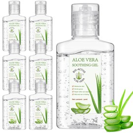 Dansib 6 Pcs Mini 1oz Soothing Moisture Gel Travel Size Moisturizing Face Skin Gel Bulk After Sun Lotion Wedding Beach Summer Party Supplies(Regular)