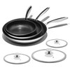 ThierryVuiton Nonstick Frying Pan Set – 8" 10" 12" Titanium