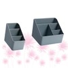 BUGUUYO 2pcs Multi-Compartment Toiletry Storage Box for Cosmetics and Jewelry