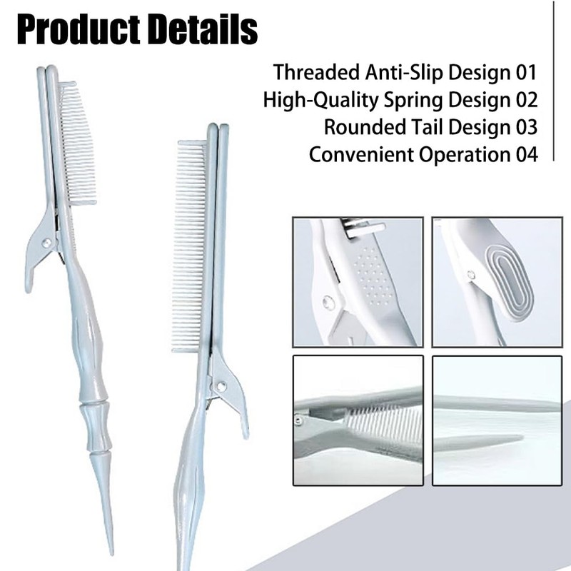 Teasing Clip Comb,Coloring Styling Hair Straightening Tools, Rat Tail Teasing
