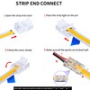 Clearhill 10mm 2Pin 20Packs Transparent Solderless LED Light Strip Connectors,Strip