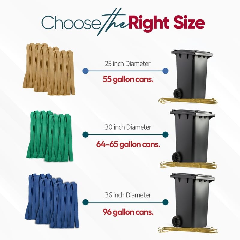 Rubber Bands 55 Gallon Trash Cans - Garbage Bag Holder