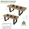 STHOUYN Farmhouse Rustic Extendable Dining Room Table for 8 10,