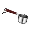 304 Stainless Steel Butter Warmer Pot 125ML Capacity Wooden Handle