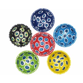 Küchengeräte 6pcs Premium Evil Eye Nazar Patterned Turkish Snack Bowls - 3.35'' 8.5cm-96ml 3.5 oz Round Shaped Evil Eye Pattern Pinch Sauce Dipping Finger Small Serving Bowls - Best Gift Set