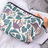 Pebarmnt Cute Animal Lovers Gifts Tropical Sloth Cosmetic Bag Makeup