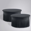 2 Pack Black Round Spandex Tablecloths for 48 inch Tables,