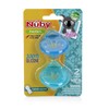 Nuby 2 Piece 100% Silicone Cherry/Natural Shape Pacifiers, 6-12 Months