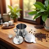 ZhangyiHot 2Pcs Silver Vietnamese Coffee Filter Stainless Steel Pot Drip