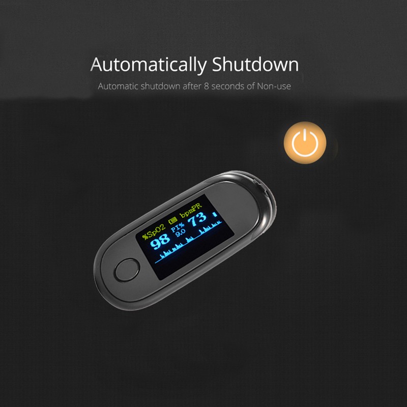 Fingertip Pulse Oximeter PVC Accurate Fast Spo2 Reading Rechargeable Portable