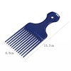 2Pcs Blue Salon-Style Hair Pick and Barber Comb - Pick