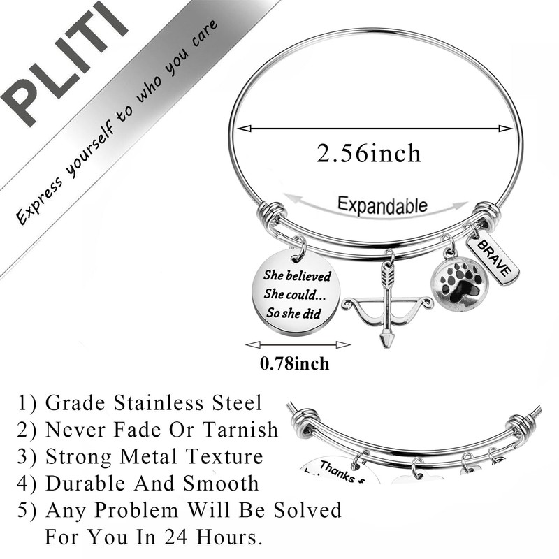 PLITI Princess Merida Inspired Bracelet She Believed She Could So