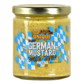 Unique Pretzels Sharp German Mustard Dip, 9 Ounce,