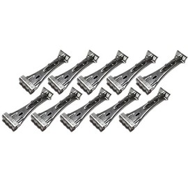 Quick Screw 6" inch Aluminum Hidden Rain Gutter Bracket Hook Clip Style Hangers with pre Inserted 3" Long ¼" hex Head self Drilling Screw (10 Per Package)