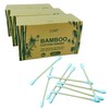 1050pcs CGR Organic cotton Swabs, 100% Cotton Double-Tipped, Bamboo Sticks(compostable),