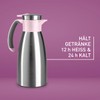 Emsa Soft Grip N4120300 Insulated Jug, 1 Litre, Stainless Steel,