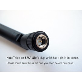 bestkong 2 Unidades Negras de 2,4 GHz 5 dBi Omni WiFi Booster SMA Antena Macho para Router inalámbrico de 8 Pulgadas, 20 cm