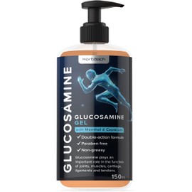 Glucosamine Gel | 150 ml | with Menthol and Capsicum | Highly Absorbable, Non-Sticky and Non-Greasy Gel | by Horbaach