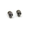 Black Skull Cufflinks and Dress Shirt Studs Set for Tuxedo