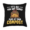 Worm Composting Bin Composter Vermicomposting Worm Farming Throw Pillow