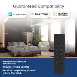 Vesternet Z-Wave 12 Button Smart Remote Control | Trigger Up To 36 Scenes In Your Smart Home Hub | Compatible with Home Assistant, SmartThings & Hubitat