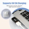 2 PCS USB Winkelstecker 90 Grad USB 3.2 Winkel Adapter,