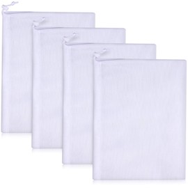 Boao Fine Mesh Bag with Pull and Lock Cord Pool Vacuum Replacement Filter Net Bag for Pool Leaf Cleaning