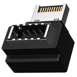 tunghey 2Pack 90 Degree USB Type E Adapter, Up Angle USB 3.2 Type E Male to Female Front Panel Internal Connector Adapter High Speed 10Gbps for USB C Header Motherboard