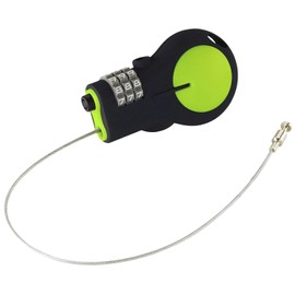 Lewis N. Clark - Candado de cable retráctil con cable de acero de 30 pulgadas, Verde, Candado aprobado por la TSA y candado de bicicleta para equipaje + viajes, configura tu combo con cable de acero