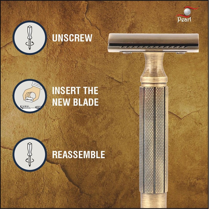 Pearl Shaving Double Edge Safety Razor L-55 (chrome)