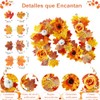 Guirnaldas de otoño,Guirnalda de hojas de arce artificiales, Decoración de