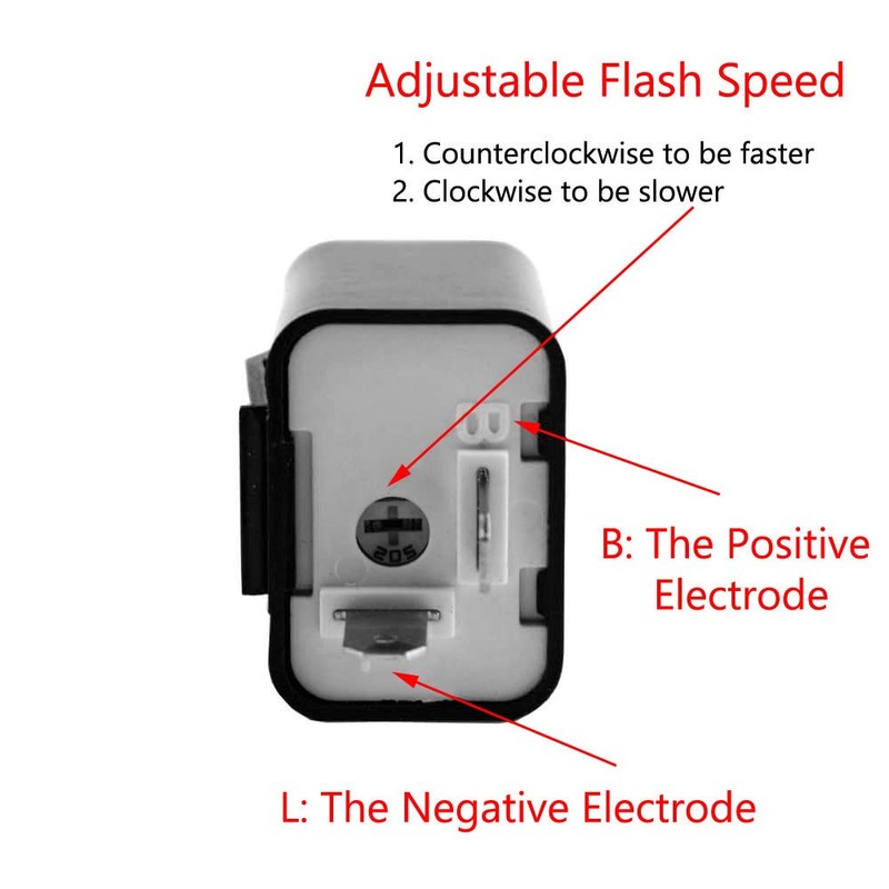 ETOPARS Flasher Relay 12 V 2 Pin Adjustable Indicator Relay